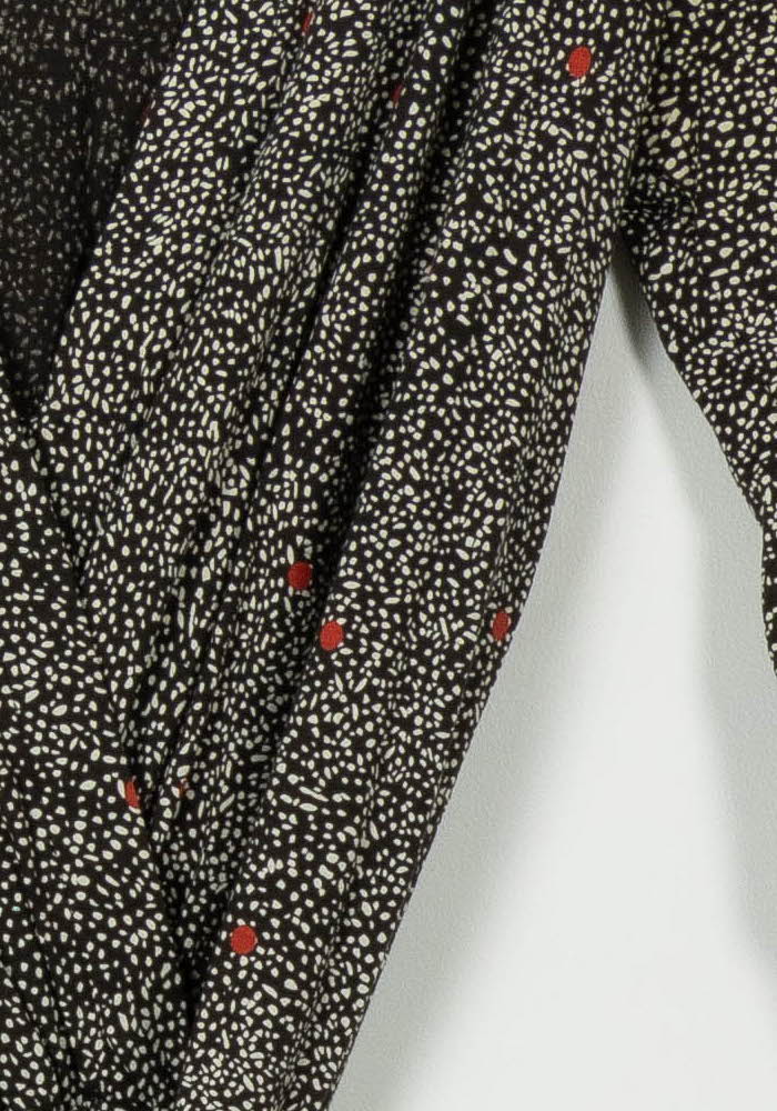 Robe Portefeuille Noire et Blanche - Taille XS/34 de la marque Sessùn | PARAD104543 - Vendu par Paradigme - Image 3
