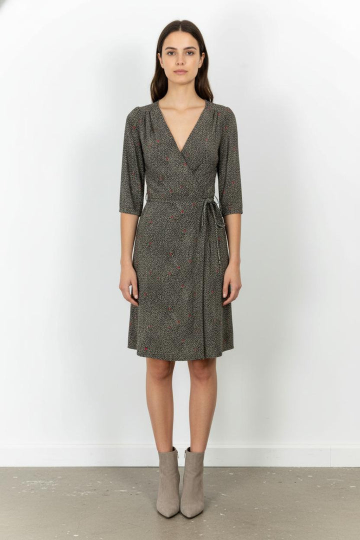 Robe Portefeuille Noire et Blanche - Taille XS/34 de la marque Sessùn | PARAD104543 - Vendu par Paradigme - Image 1