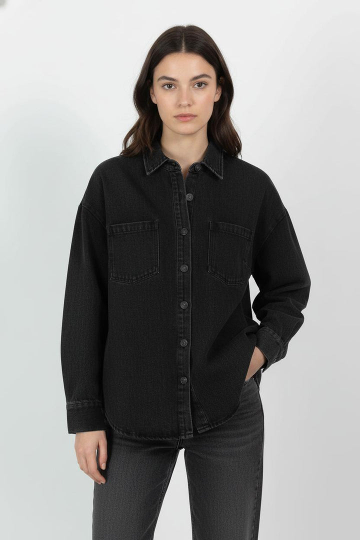 Surchemise Noire - Taille S/36 de la marque Kookai | PARAD104546 - Vendu par Paradigme - Image 1