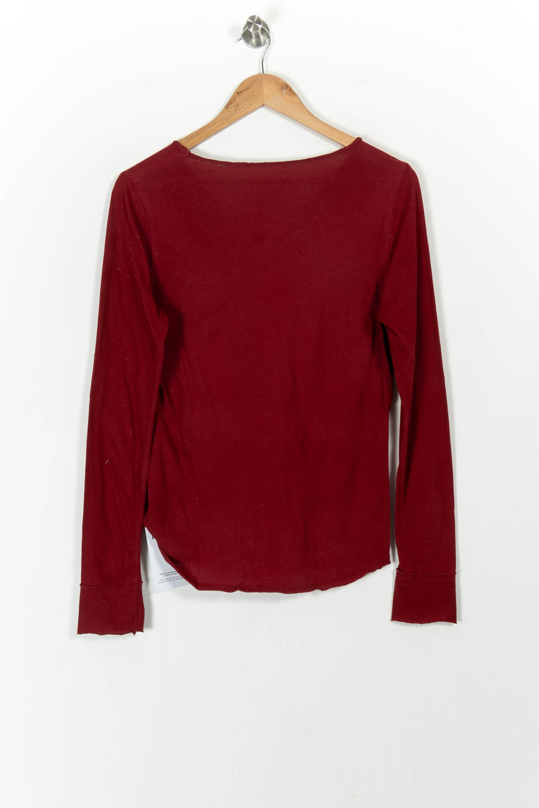 Tee-shirt manches longues bordeaux - Taille S/36 de la marque Zadig&Voltaire | PARAD104547 - Vendu par Paradigme - Image 4