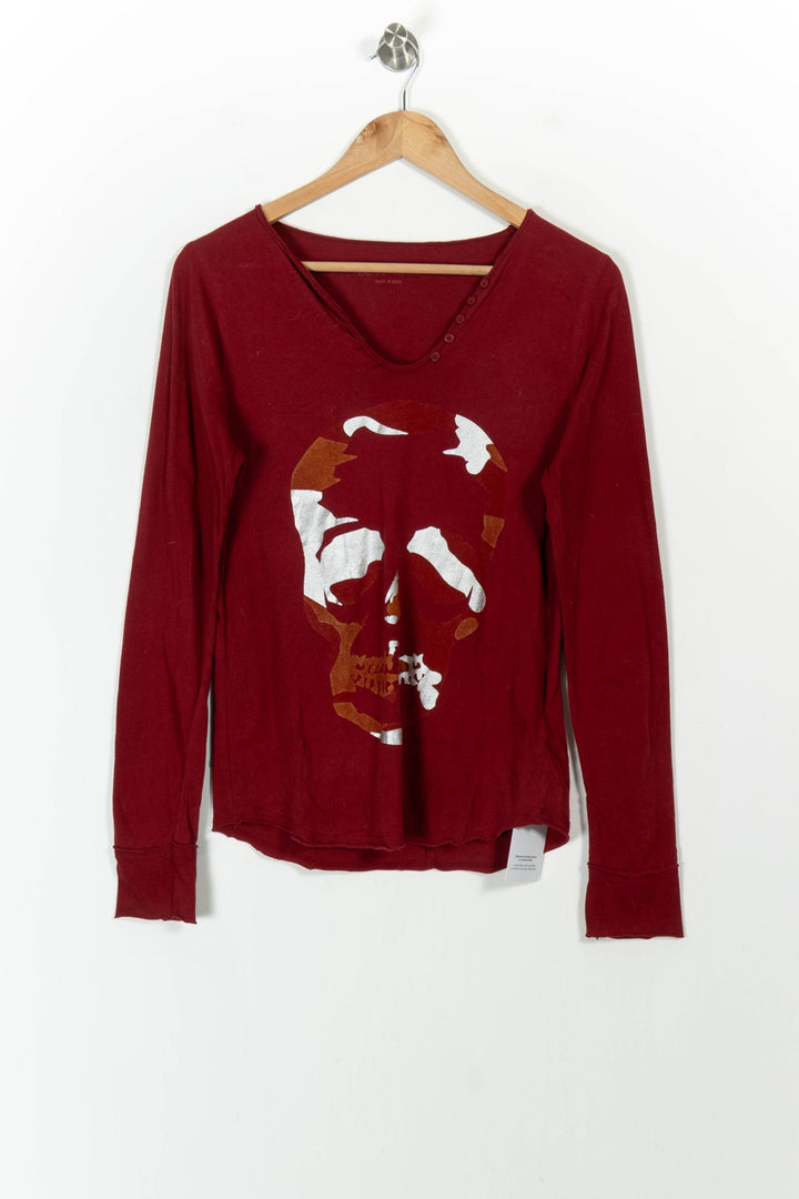 Tee-shirt manches longues bordeaux - Taille S/36 de la marque Zadig&Voltaire | PARAD104547 - Vendu par Paradigme - Image 2