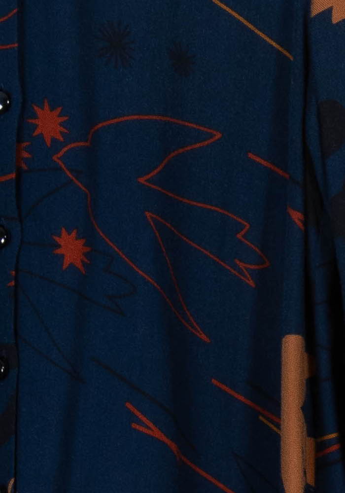 Robe Chemise Bleu et Marron - Taille XS/34 de la marque Des petits hauts | PARAD104549 - Vendu par Paradigme - Image 3