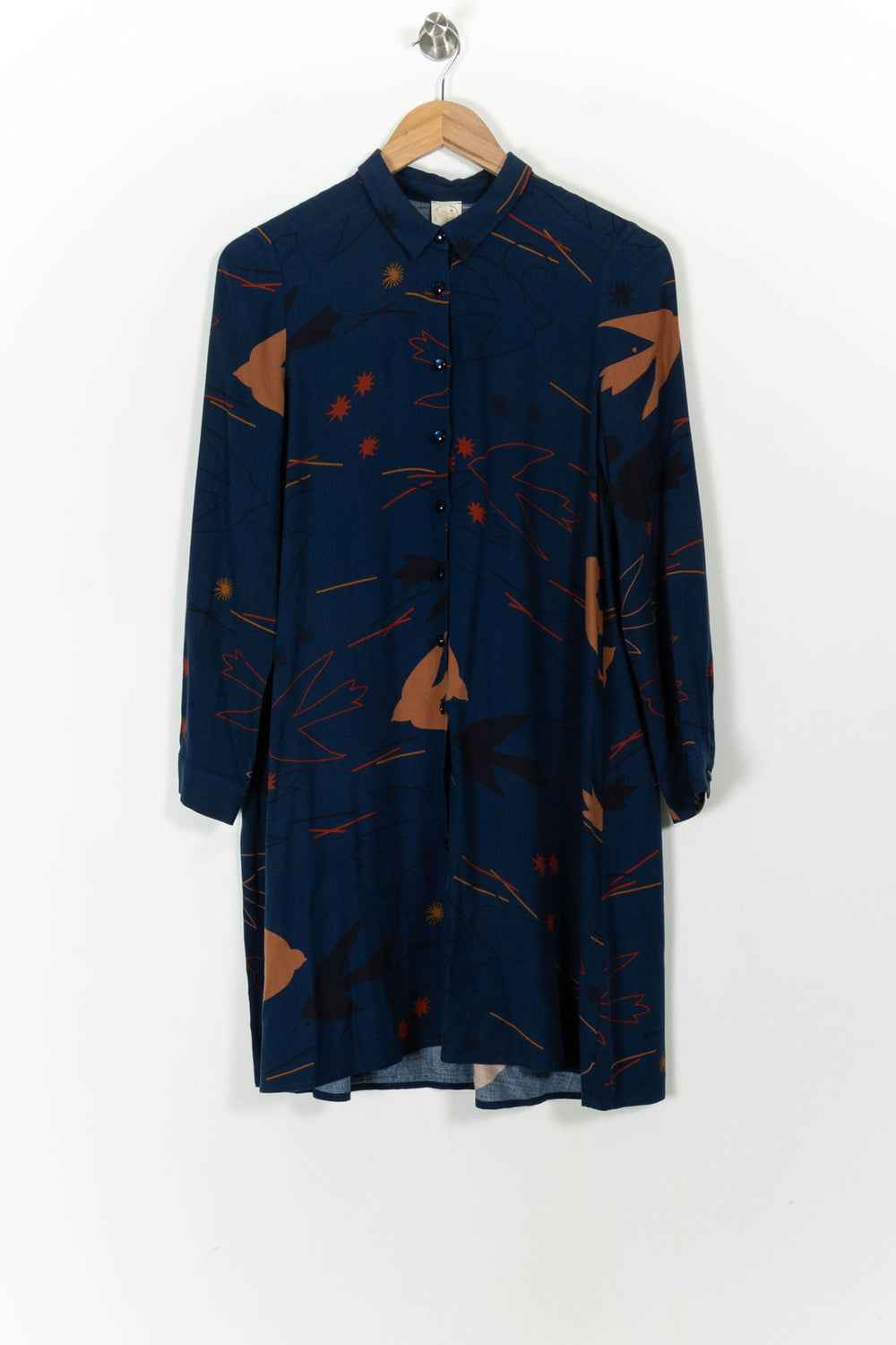 Robe Chemise Bleu et Marron - Taille XS/34 de la marque Des petits hauts | PARAD104549 - Vendu par Paradigme - Image 2