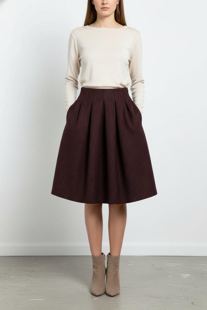 Jupe Plissée Bordeaux - Taille S/36 de la marque Maje | PARAD104558 - Vendu par Paradigme - Image 1