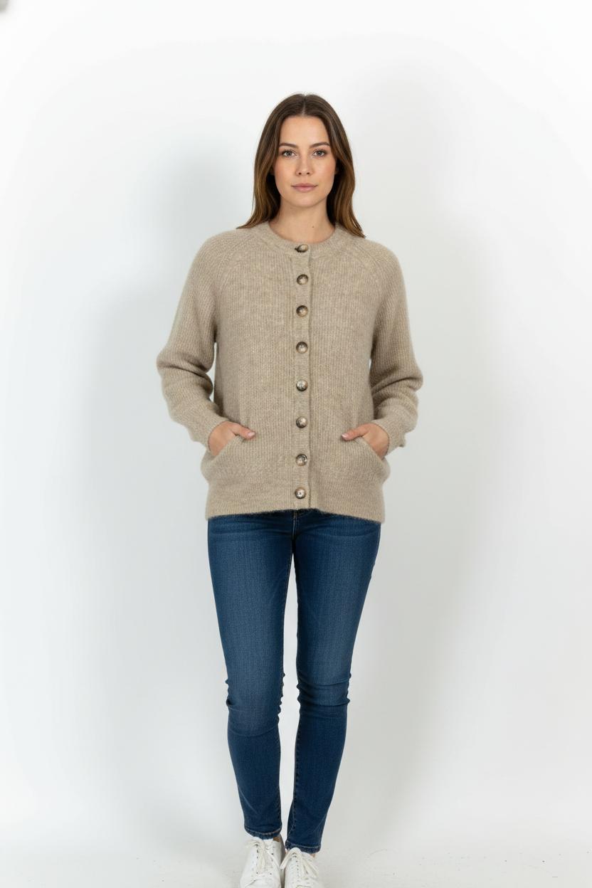 Cardigan Beige - Taille S/36 de la marque Sézane | PARAD104563 - Vendu par Paradigme - Image 1