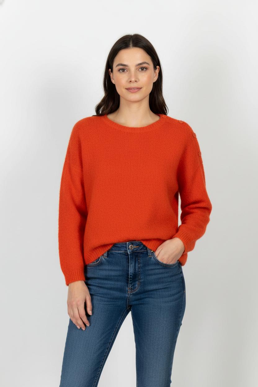 Pull Orange - Taille S/36 de la marque Des petits hauts | PARAD104567 - Vendu par Paradigme - Image 1