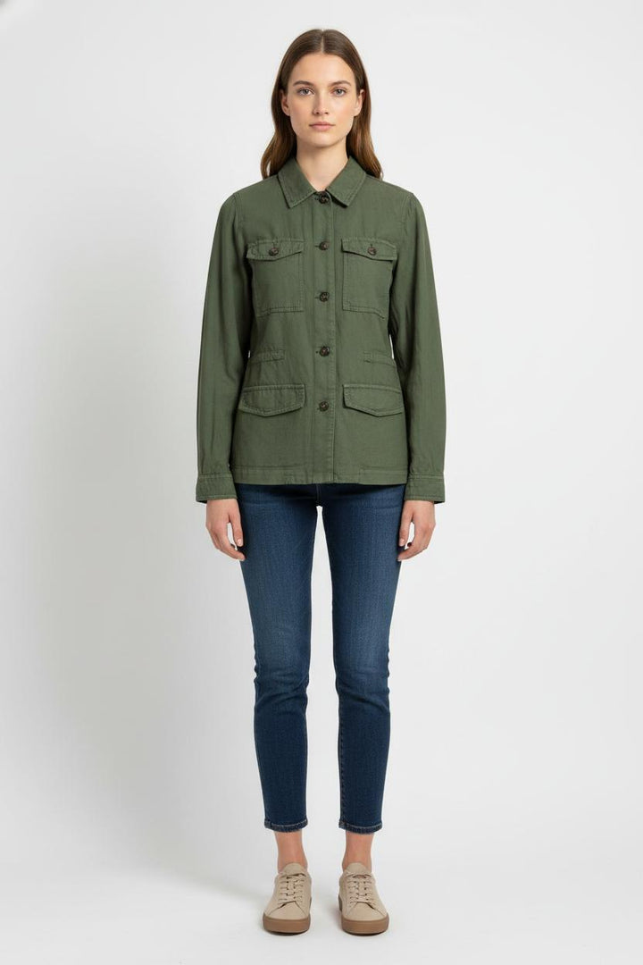 Veste Saharienne Verte - Taille S/36 de la marque Caroll | PARAD104568 - Vendu par Paradigme - Image 1