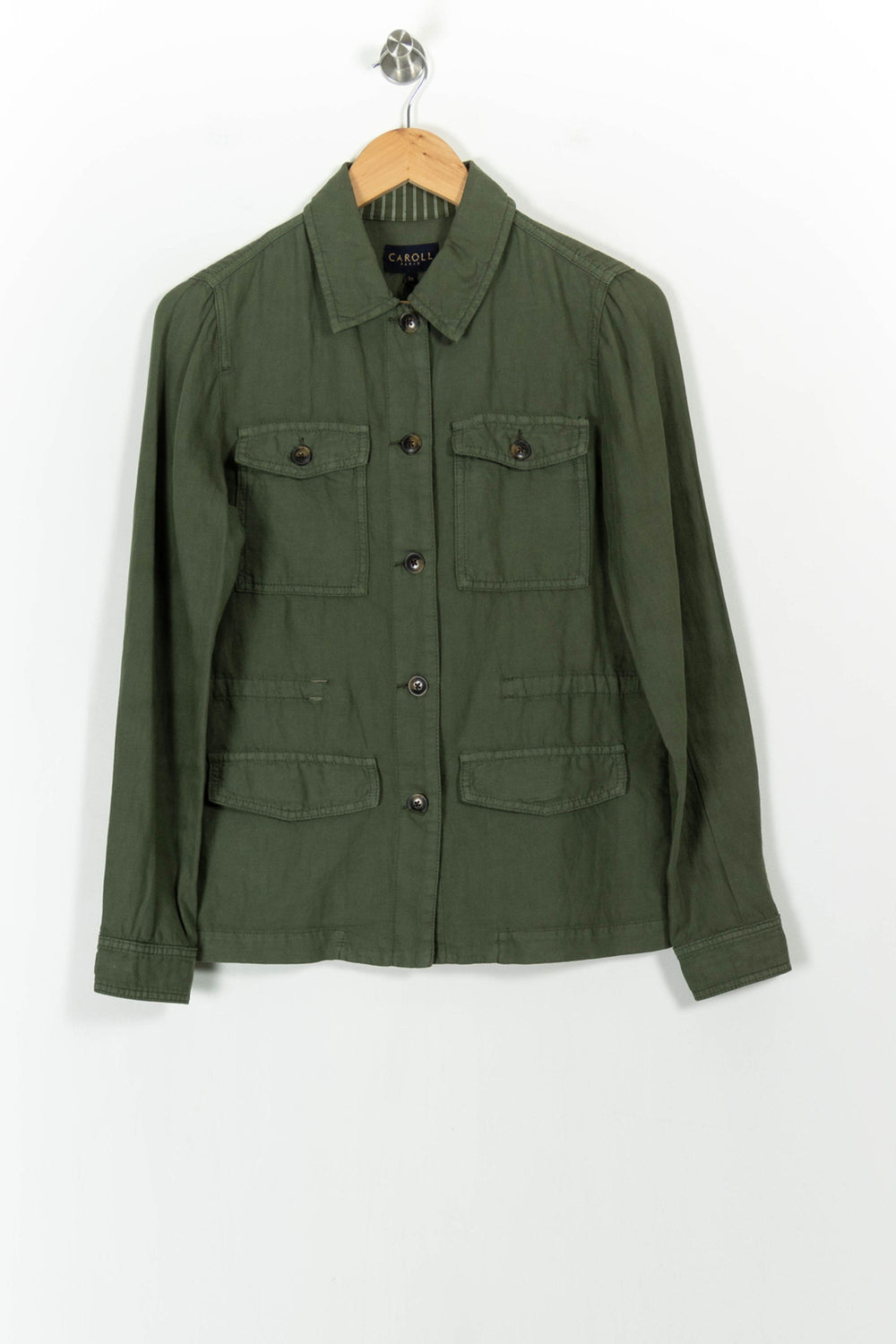 Veste Saharienne Verte - Taille S/36 de la marque Caroll | PARAD104568 - Vendu par Paradigme - Image 2