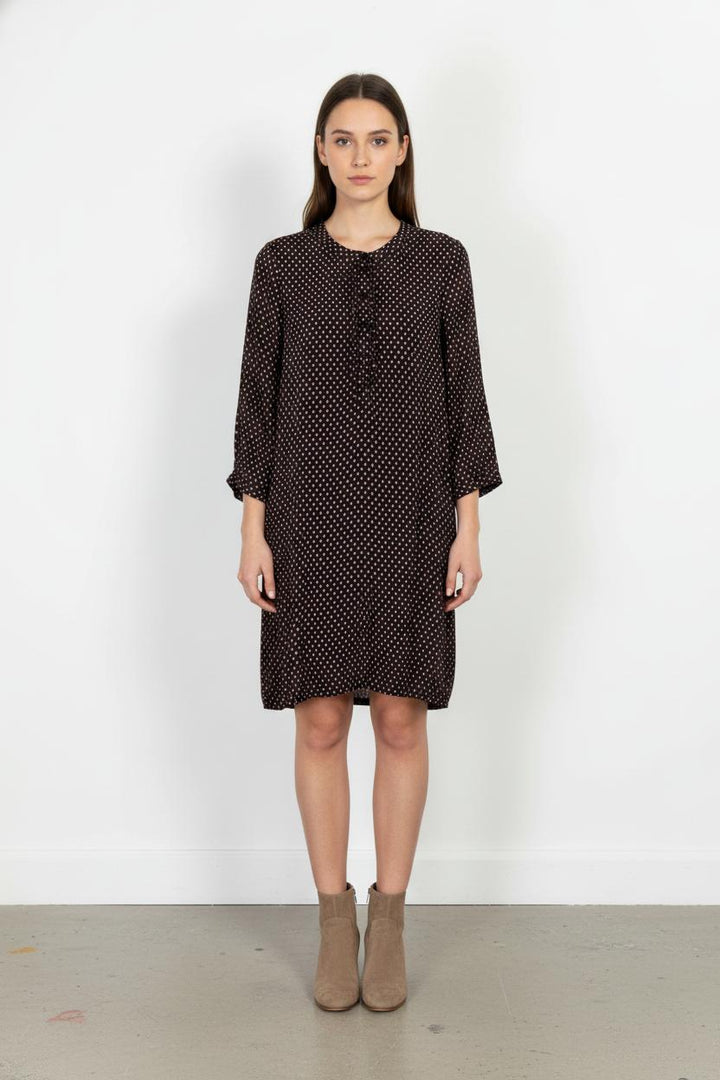 Robe Droite Noir et Beige - Taille L/40 de la marque I.Code | PARAD104572 - Vendu par Paradigme - Image 1