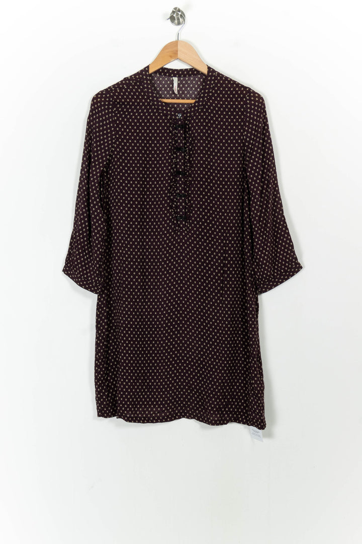 Robe Droite Noir et Beige - Taille L/40 de la marque I.Code | PARAD104572 - Vendu par Paradigme - Image 2
