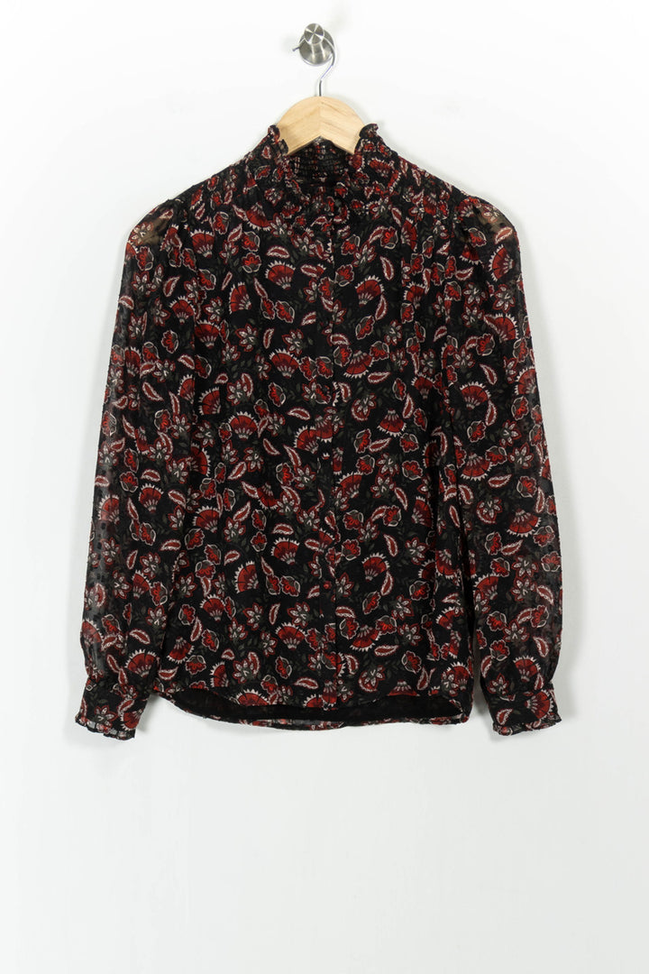 Blouse Noire et Rouge - Taille S/36 de la marque Maison 123 | PARAD104574 - Vendu par Paradigme - Image 2