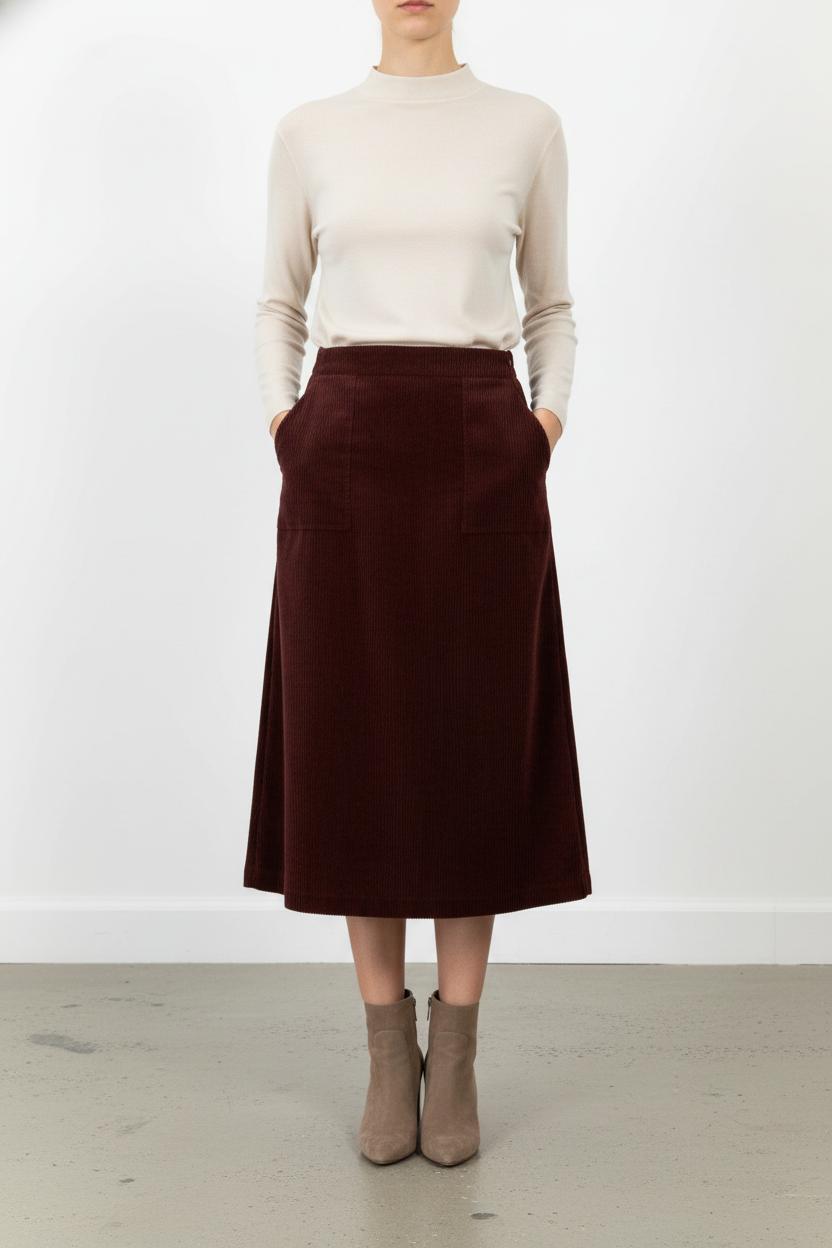 Jupe Bordeaux - Taille XL/42 de la marque La Fée Maraboutée | PARAD104575 - Vendu par Paradigme - Image 1