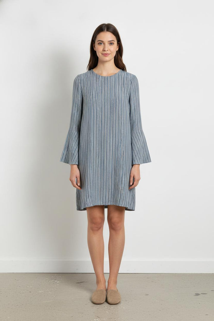 Robe Midi Bleue et Blanche - Taille M/38 de la marque Ganni | PARAD104576 - Vendu par Paradigme - Image 1