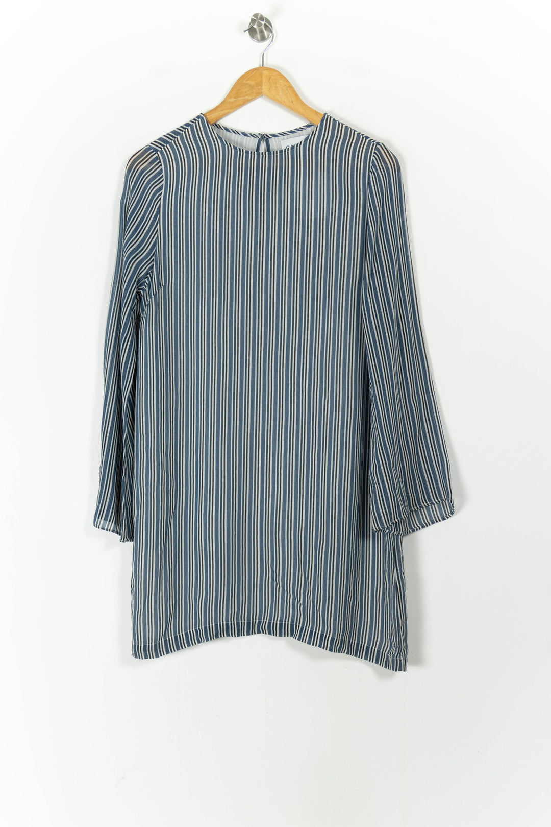 Robe Midi Bleue et Blanche - Taille M/38 de la marque Ganni | PARAD104576 - Vendu par Paradigme - Image 2
