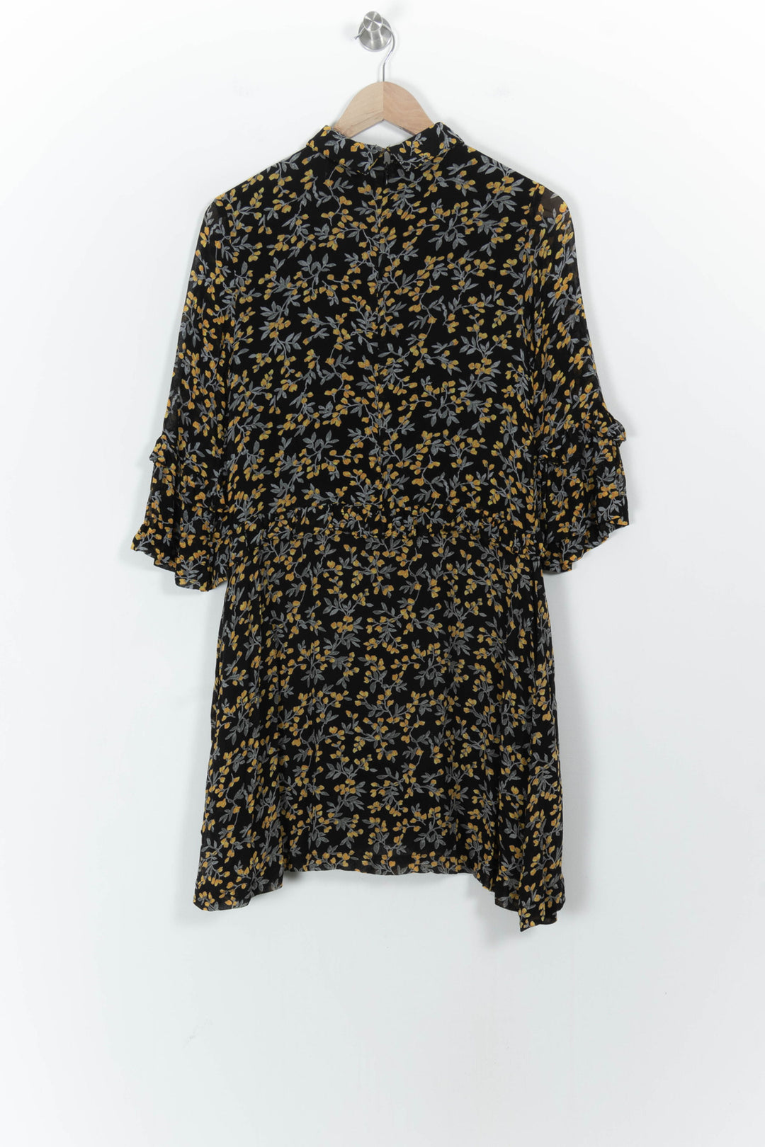 Robe Midi Noire et Jaune - Taille XS/34 de la marque Ganni | PARAD104577 - Vendu par Paradigme - Image 4