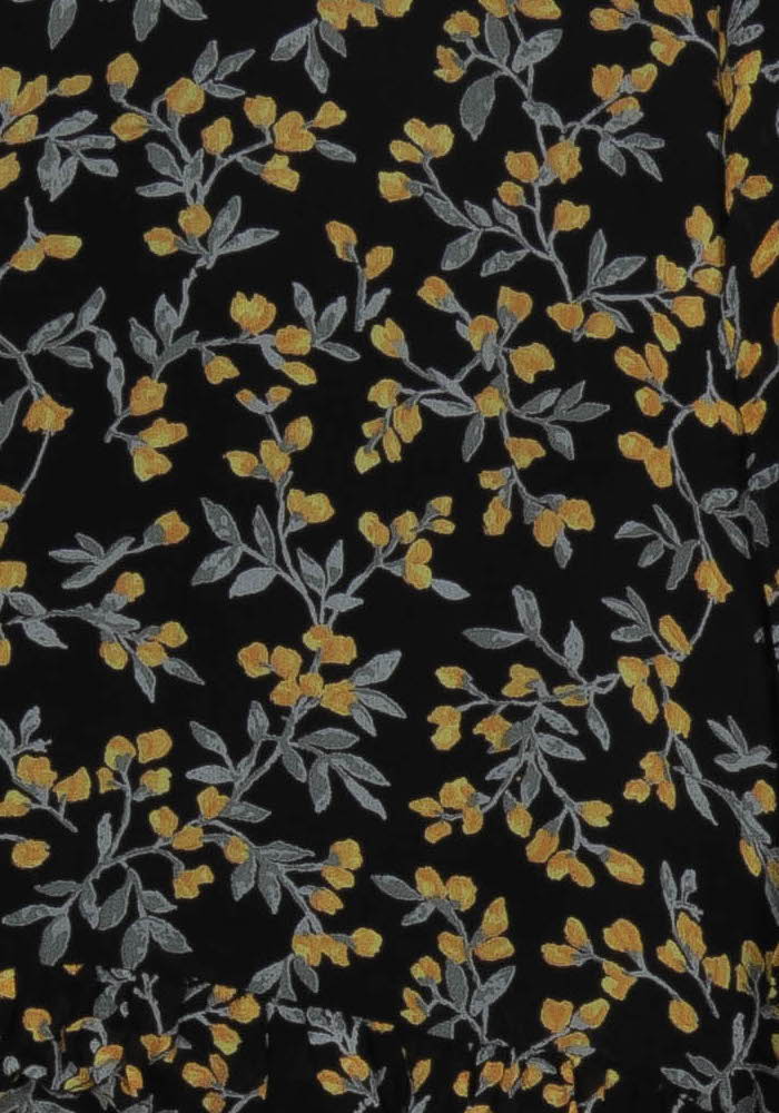 Robe Midi Noire et Jaune - Taille XS/34 de la marque Ganni | PARAD104577 - Vendu par Paradigme - Image 3