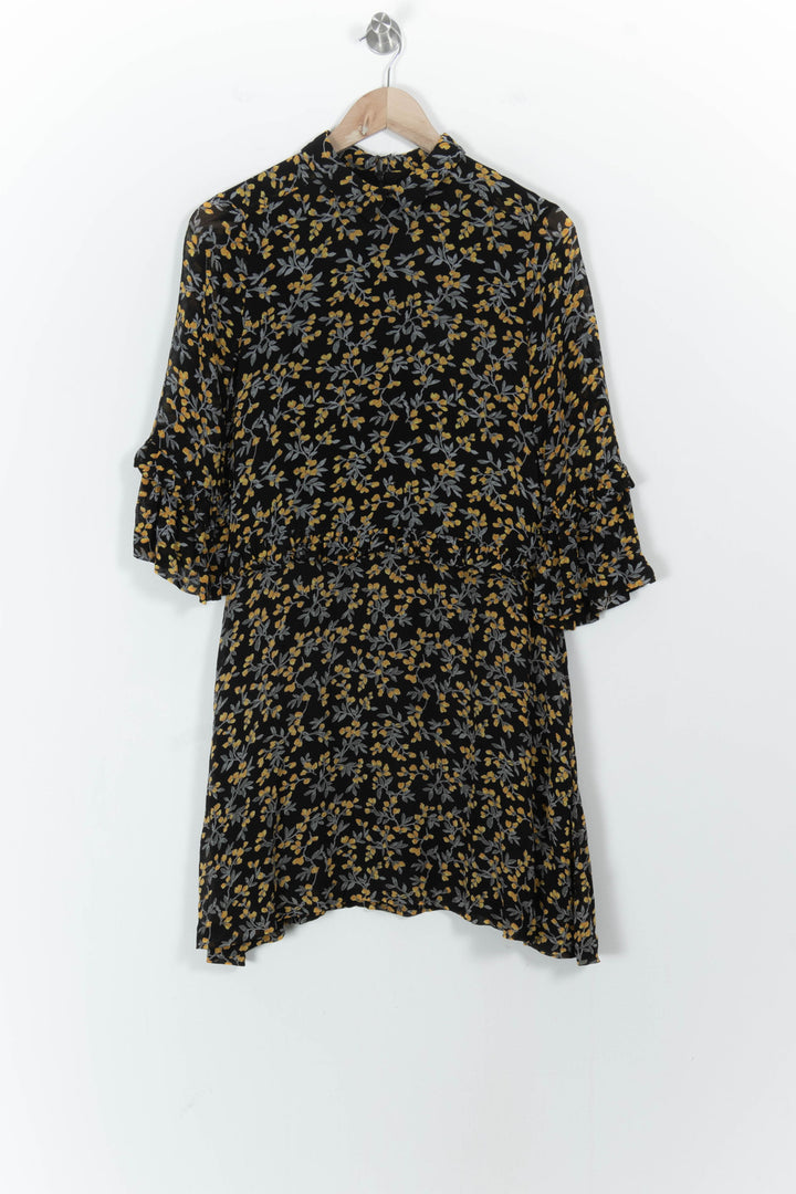 Robe Midi Noire et Jaune - Taille XS/34 de la marque Ganni | PARAD104577 - Vendu par Paradigme - Image 2