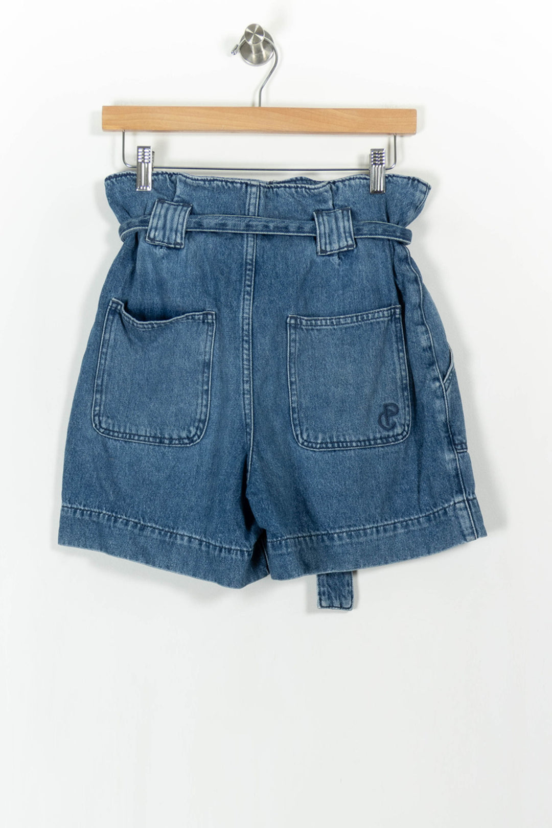 Short en Jean Bleu - Taille M/38 de la marque Claudie Pierlot | PARAD104580 - Vendu par Paradigme - Image 4