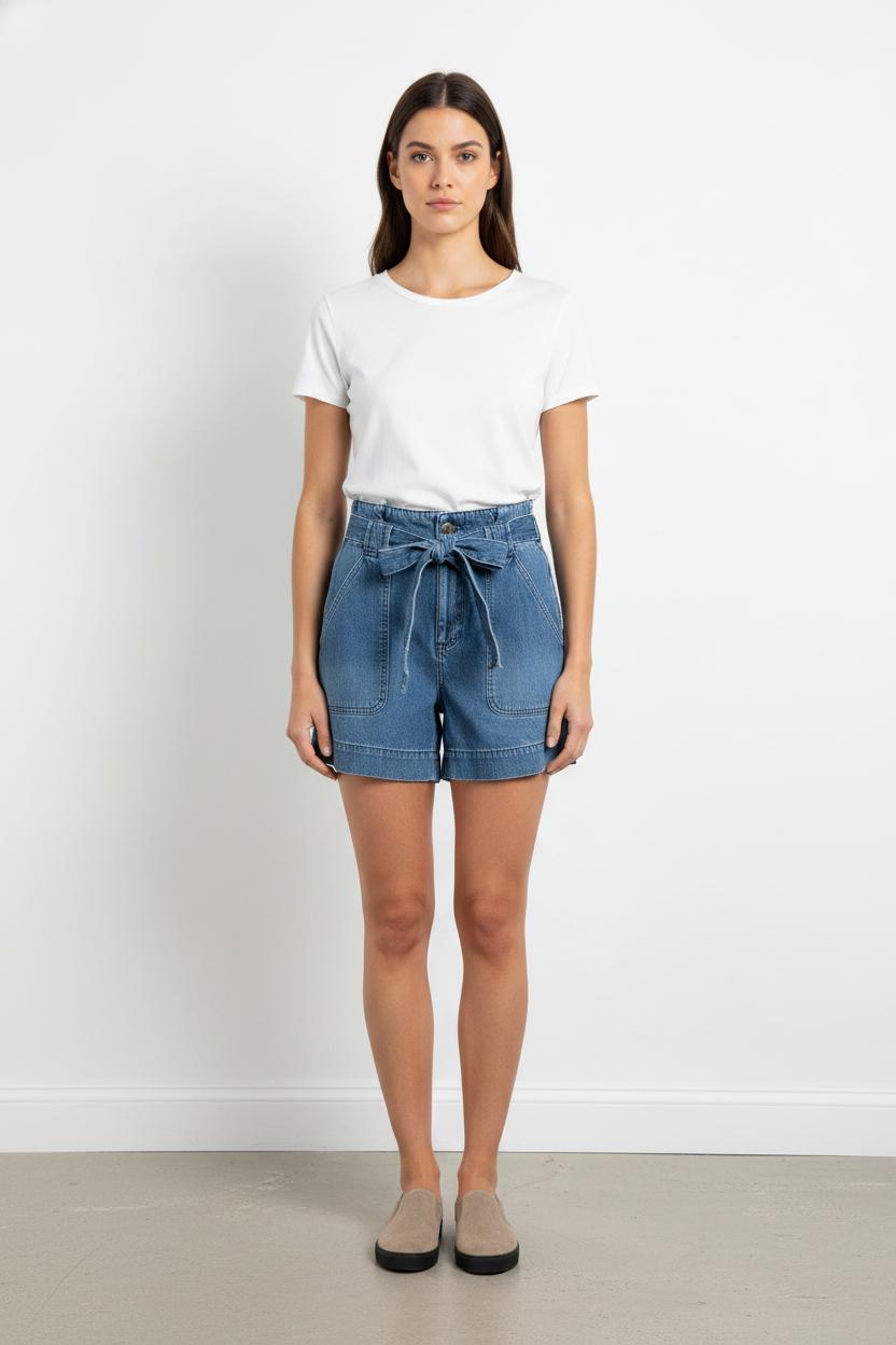 Short en Jean Bleu - Taille M/38 de la marque Claudie Pierlot | PARAD104580 - Vendu par Paradigme - Image 1