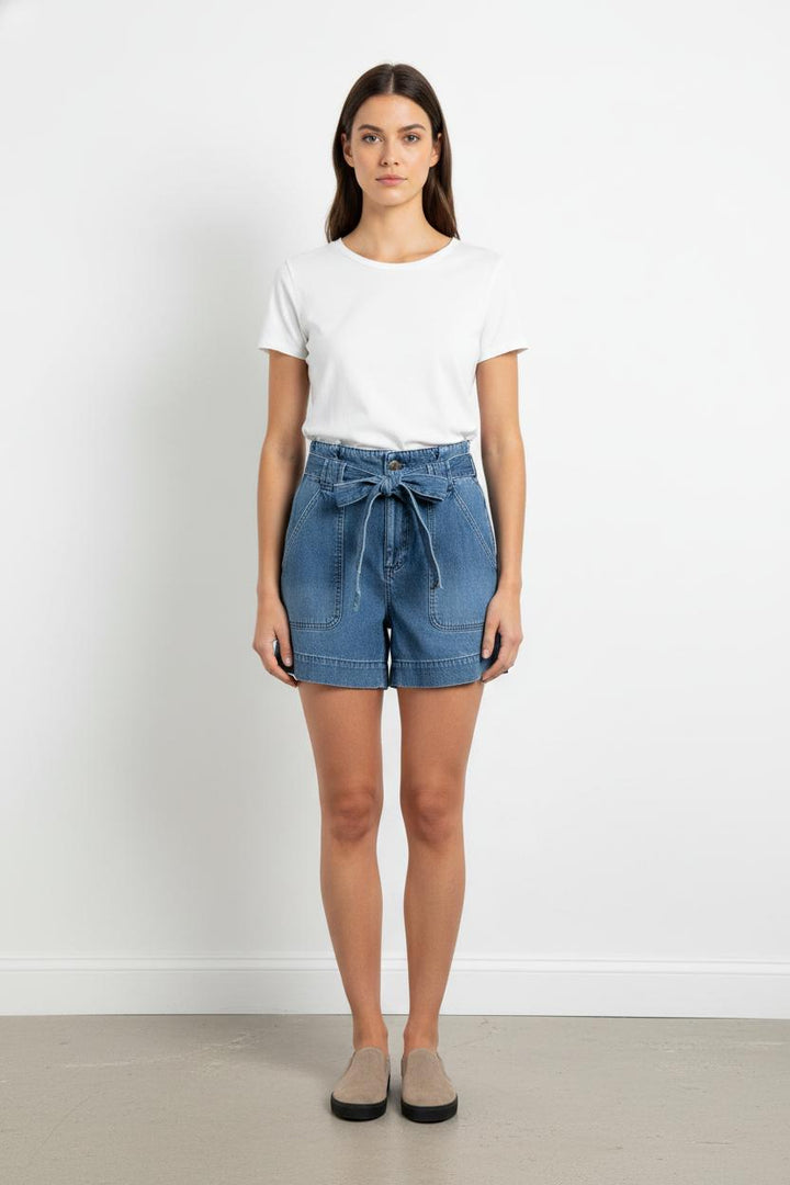Short en Jean Bleu - Taille M/38 de la marque Claudie Pierlot | PARAD104580 - Vendu par Paradigme - Image 1