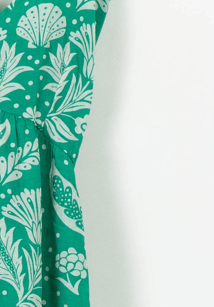 Robe Longue Verte et Blanche - Taille L/40 de la marque Petite Mendigote | PARAD104588 - Vendu par Paradigme - Image 3