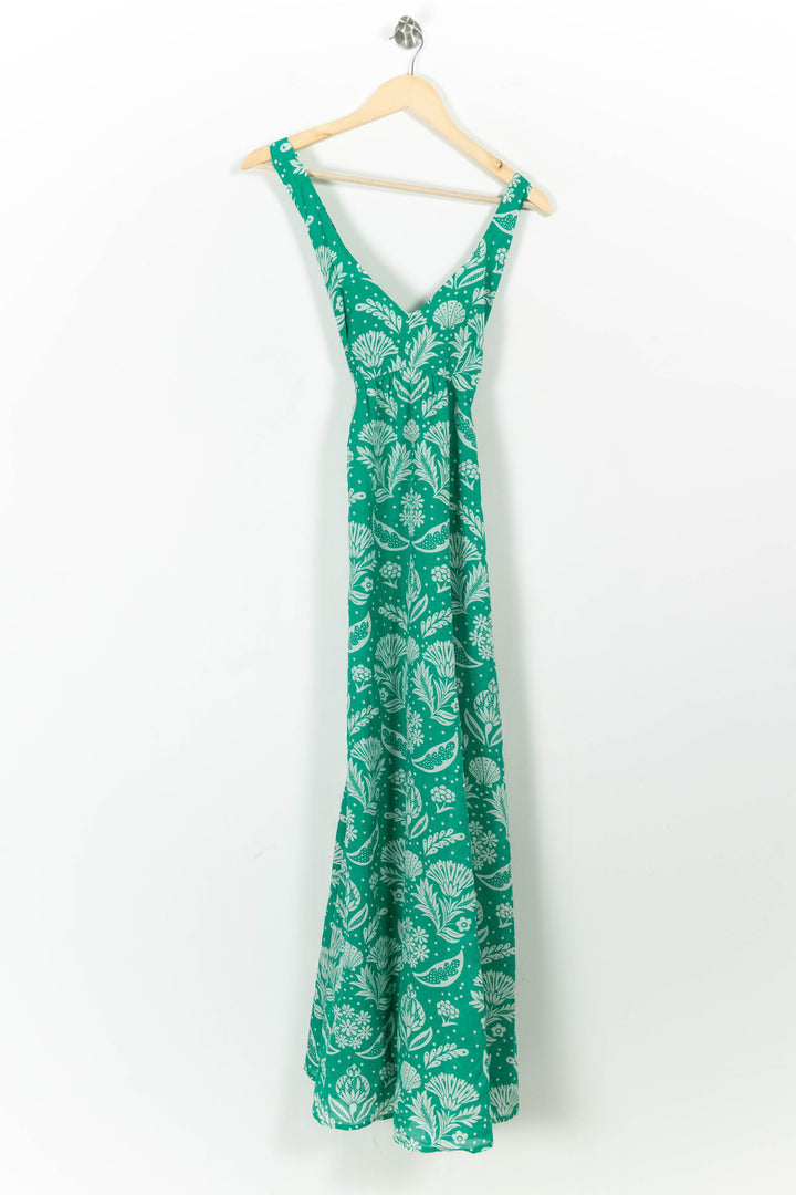 Robe Longue Verte et Blanche - Taille L/40 de la marque Petite Mendigote | PARAD104588 - Vendu par Paradigme - Image 2