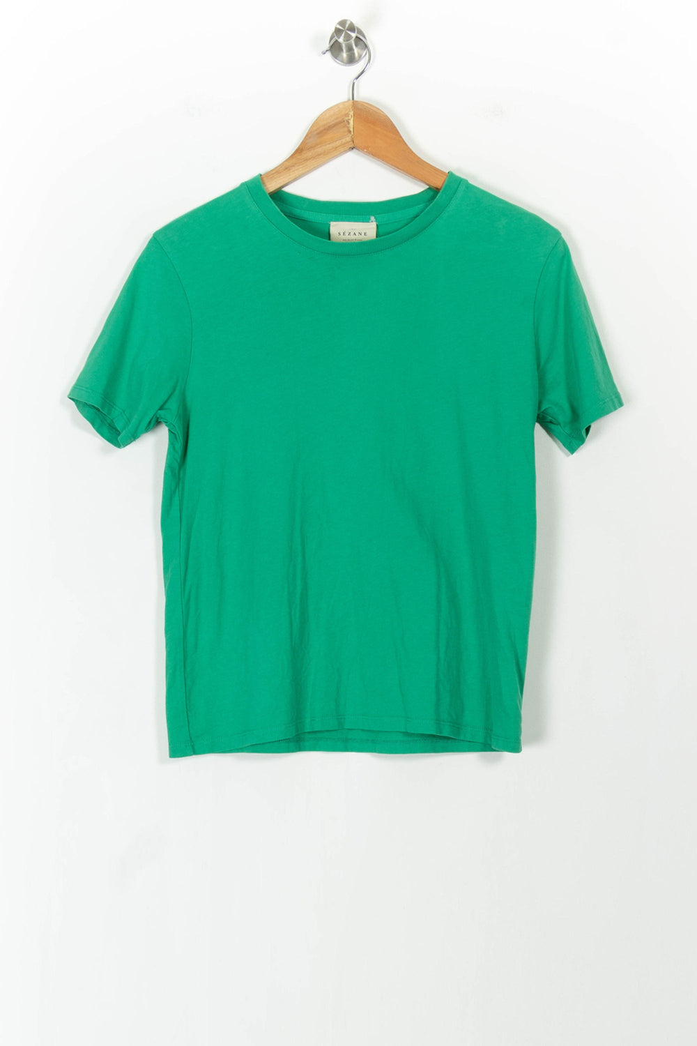 Tee-shirt Vert - Taille XS/34 de la marque Sézane | PARAD104590 - Vendu par Paradigme - Image 2