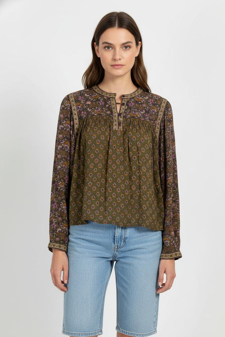 Blouse Verte et Violette - Taille S/36 de la marque Louizon | PARAD104592 - Vendu par Paradigme - Image 1