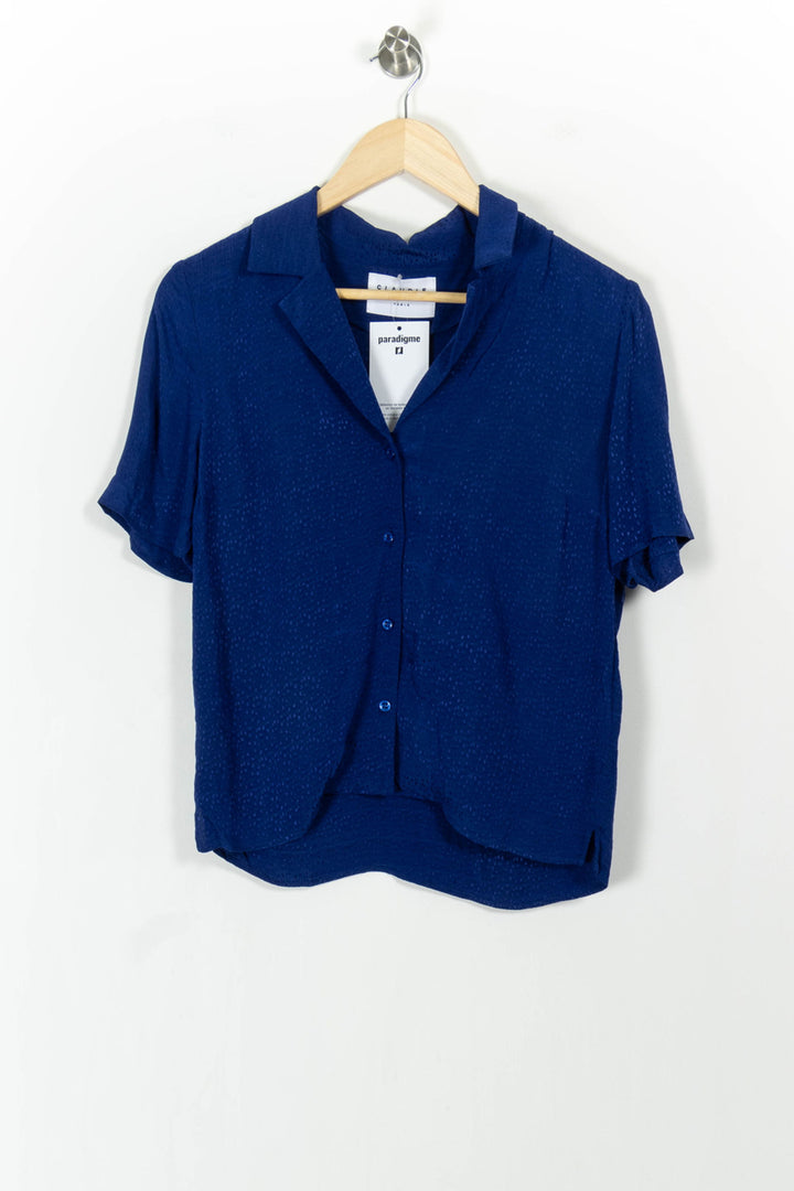 Chemisette Bleue - Taille S/36 de la marque Claudie Pierlot | PARAD104597 - Vendu par Paradigme - Image 2
