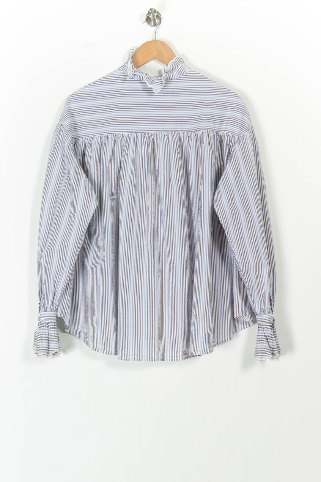 Blouse Rayée Bleu et Blanc - Taille M/38 de la marque Claudie Pierlot | PARAD104598 - Vendu par Paradigme - Image 4