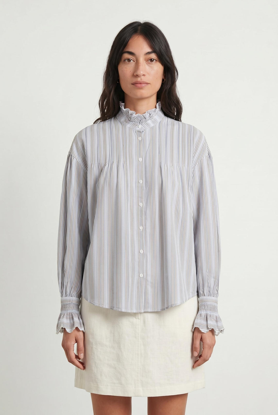 Blouse Rayée Bleu et Blanc - Taille M/38 de la marque Claudie Pierlot | PARAD104598 - Vendu par Paradigme - Image 1