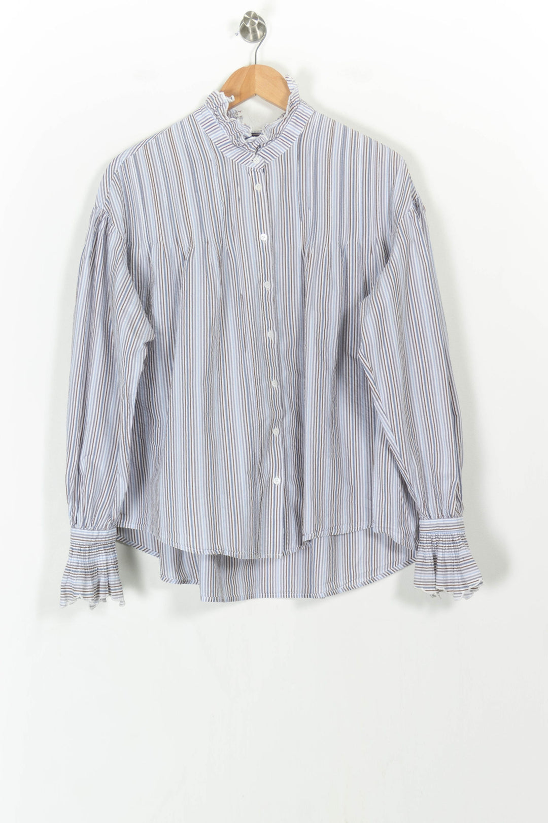 Blouse Rayée Bleu et Blanc - Taille M/38 de la marque Claudie Pierlot | PARAD104598 - Vendu par Paradigme - Image 2