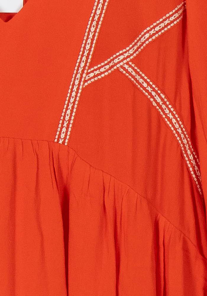 Robe Orange - Taille XS/34 de la marque ba&sh | PARAD104602 - Vendu par Paradigme - Image 3