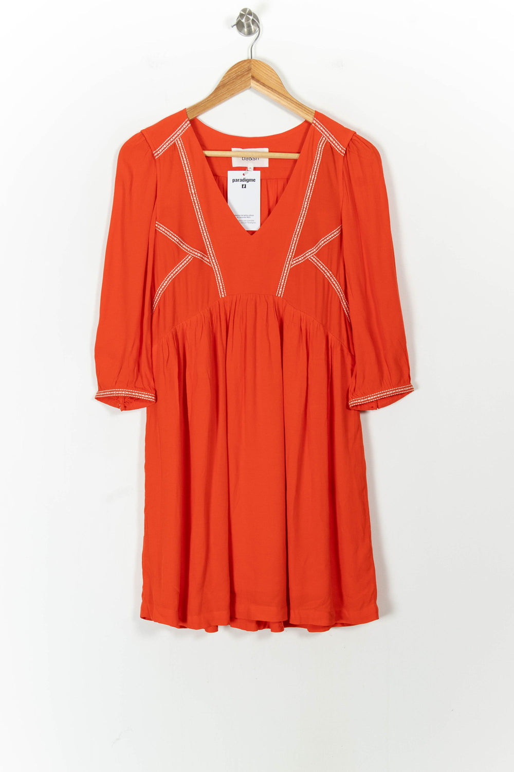 Robe Orange - Taille XS/34 de la marque ba&sh | PARAD104602 - Vendu par Paradigme - Image 2