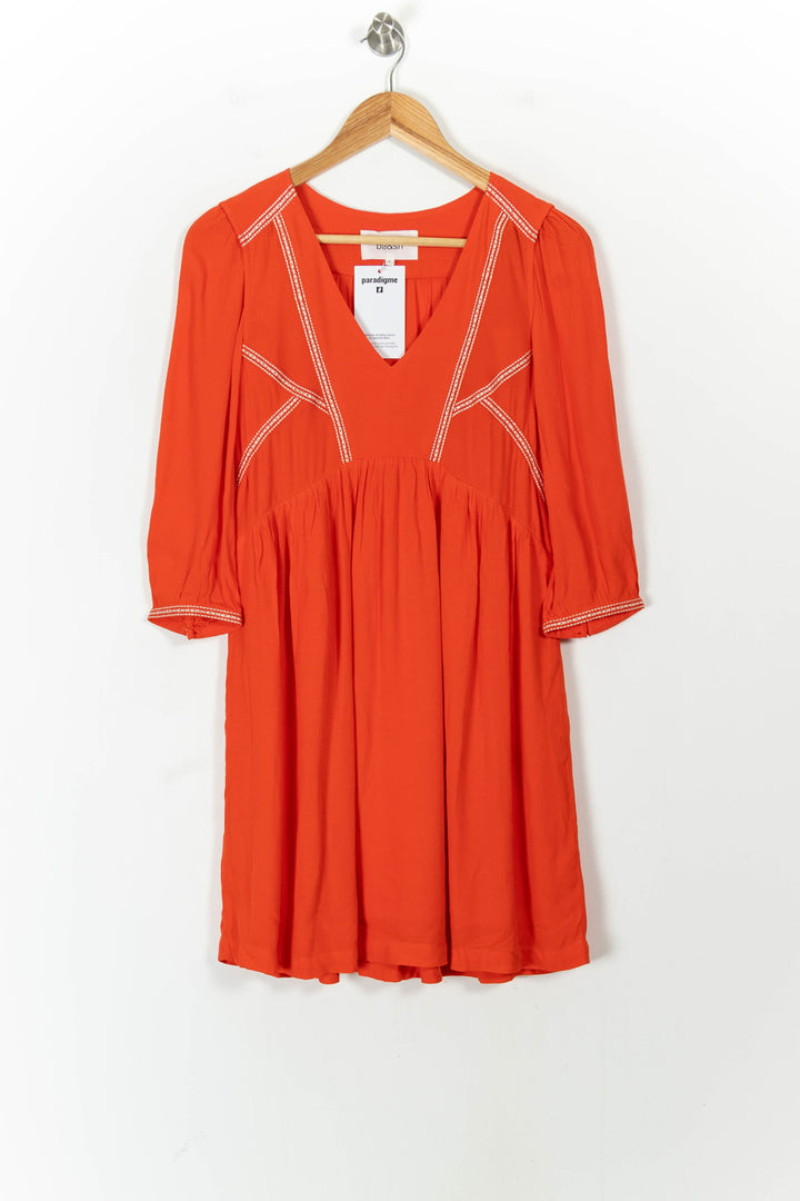 Robe Orange - Taille XS/34 de la marque ba&sh | PARAD104602 - Vendu par Paradigme - Image 2