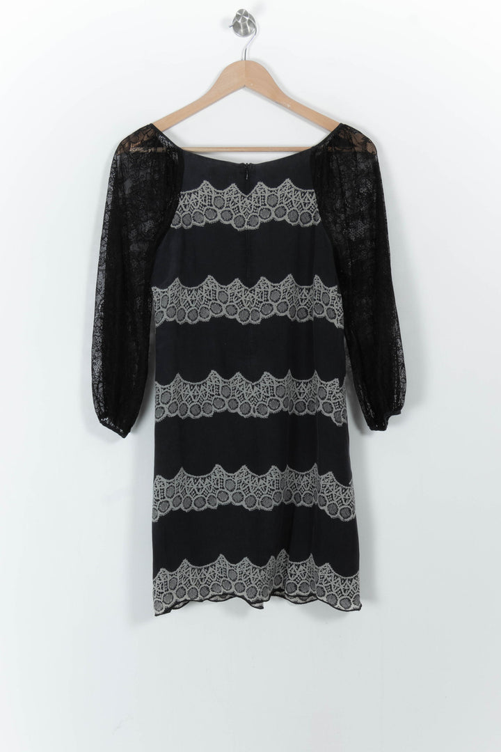 Robe Midi Noire et Grise - Taille S/36 de la marque Derhy | PARAD104608 - Vendu par Paradigme - Image 4