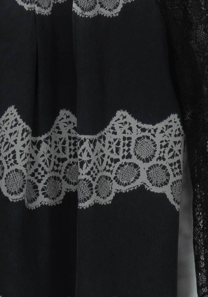 Robe Midi Noire et Grise - Taille S/36 de la marque Derhy | PARAD104608 - Vendu par Paradigme - Image 3