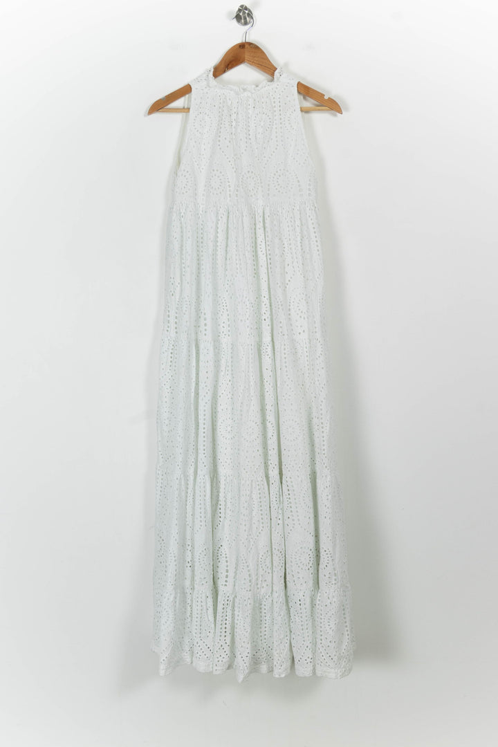 Robe Longue Blanche - Taille S/36 de la marque Sézane | PARAD104611 - Vendu par Paradigme - Image 4