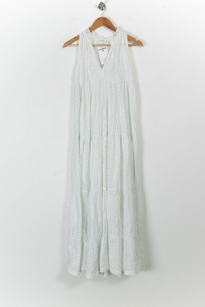 Robe Longue Blanche - Taille S/36 de la marque Sézane | PARAD104611 - Vendu par Paradigme - Image 2