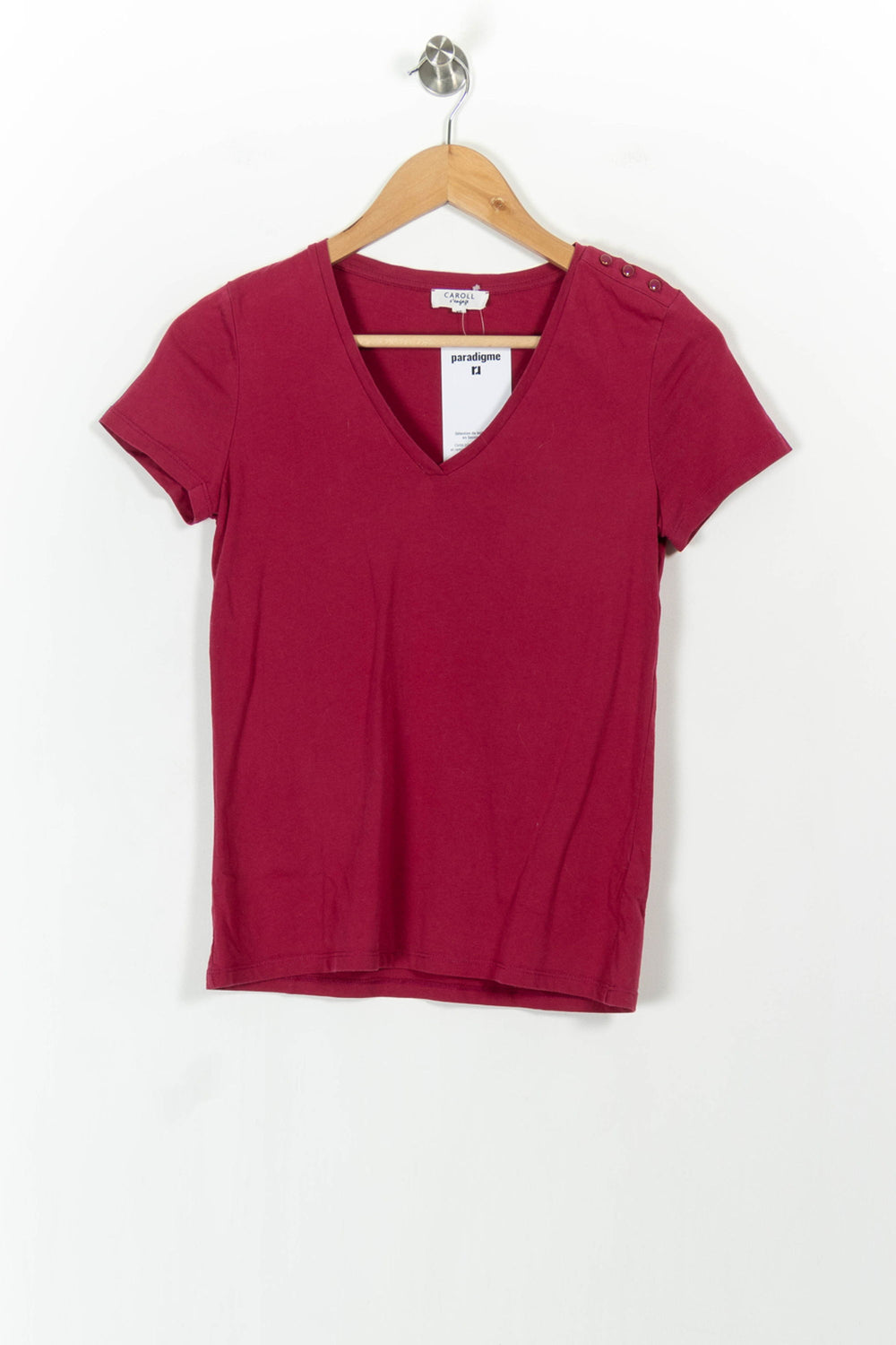 Tee-shirt Rose - Taille XS/34 de la marque Caroll | PARAD104612 - Vendu par Paradigme - Image 2