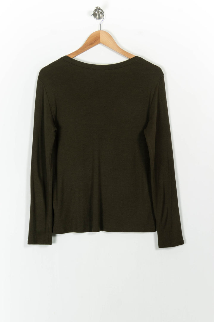 Tee-shirt Manches Longues Vert - Taille L/40 de la marque Caroll | PARAD104613 - Vendu par Paradigme - Image 4