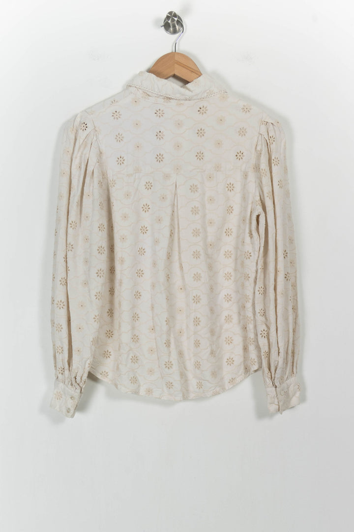 Chemise Brodée Beige - Taille S/36 de la marque Maison Stella & Suzie | PARAD104614 - Vendu par Paradigme - Image 4