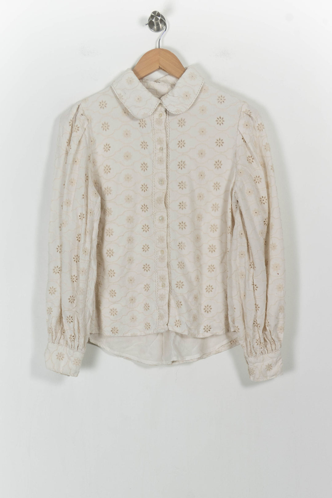 Chemise Brodée Beige - Taille S/36 de la marque Maison Stella & Suzie | PARAD104614 - Vendu par Paradigme - Image 2