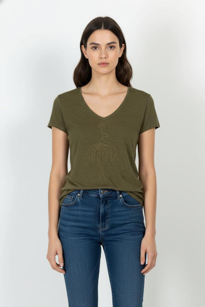 Tee-shirt Vert - Taille M/38 de la marque One Step | PARAD104624 - Vendu par Paradigme - Image 1