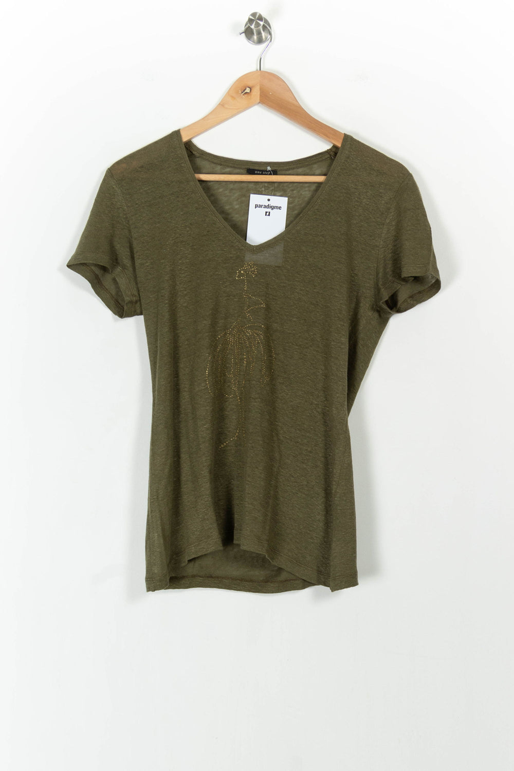 Tee-shirt Vert - Taille M/38 de la marque One Step | PARAD104624 - Vendu par Paradigme - Image 2