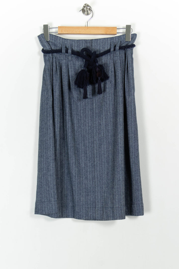 Jupe Midi Bleue - Taille L/40 de la marque Sessùn | PARAD104625 - Vendu par Paradigme - Image 2