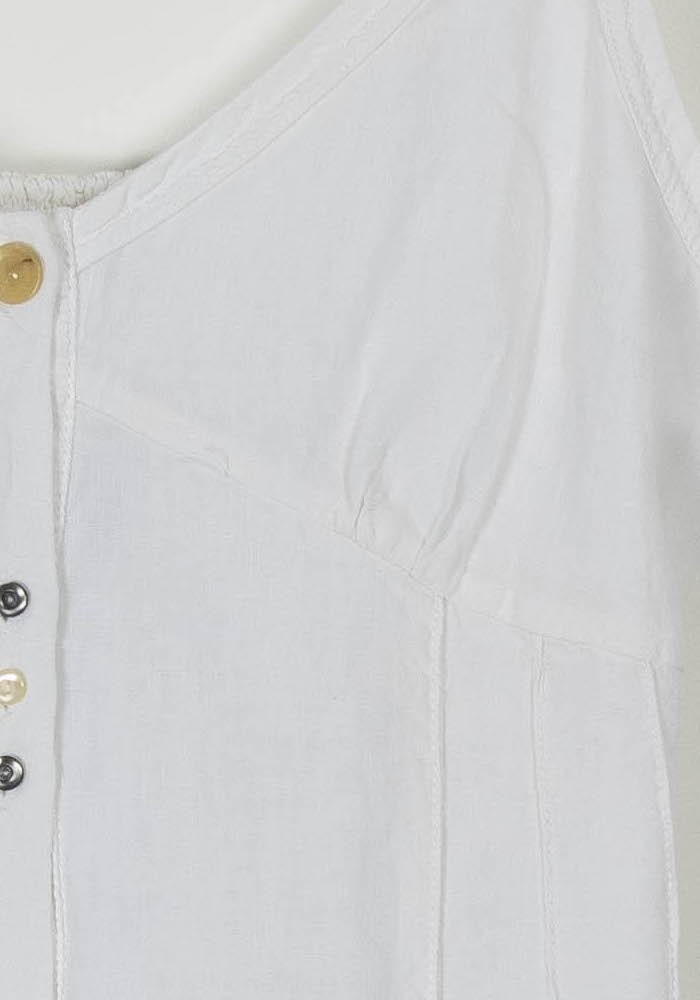 Robe Boutonnée Blanche - Taille M/38 de la marque One Step | PARAD104628 - Vendu par Paradigme - Image 3