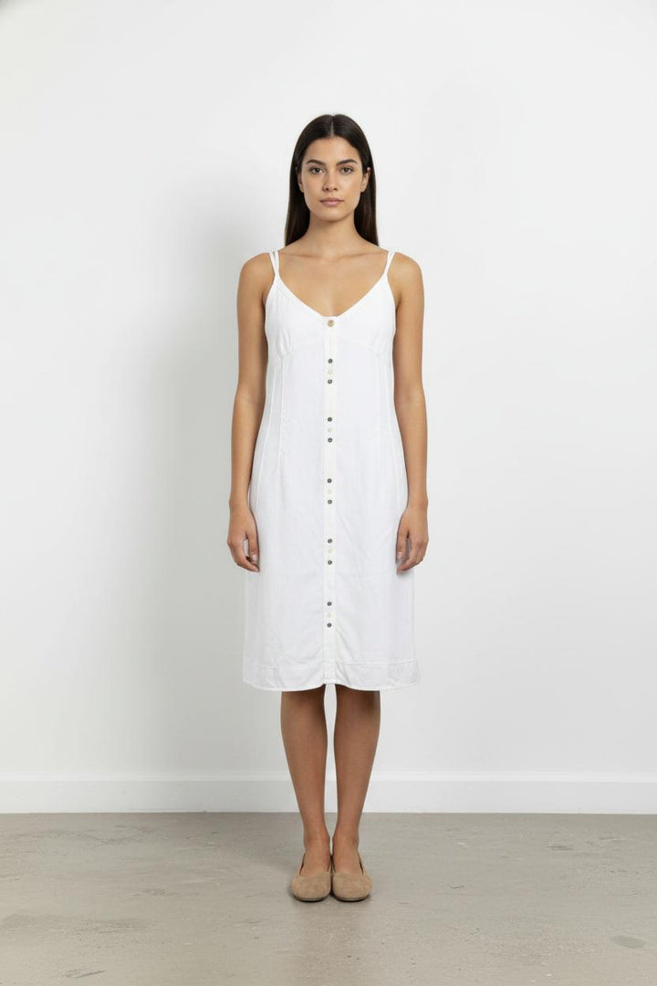 Robe Boutonnée Blanche - Taille M/38 de la marque One Step | PARAD104628 - Vendu par Paradigme - Image 1