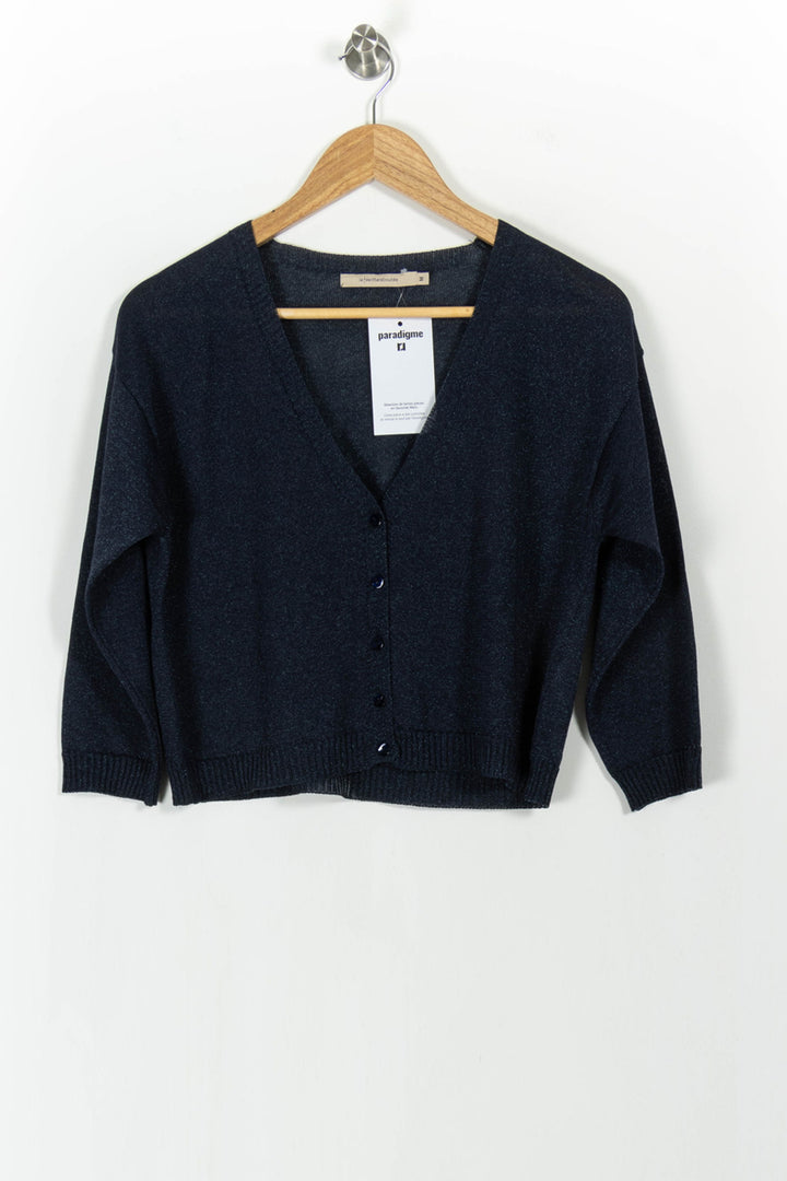 Cardigan Bleu - Taille M/38 de la marque La Fée Maraboutée | PARAD104634 - Vendu par Paradigme - Image 2