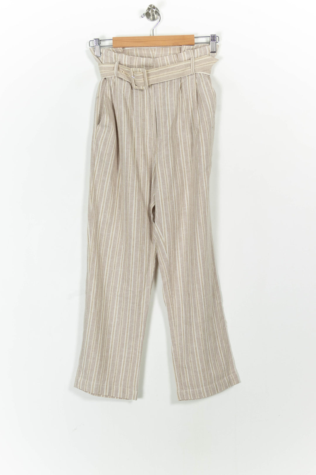 Pantalon Rayé Beige et Blanc - Taille S/36 de la marque Karl Marc John | PARAD104636 - Vendu par Paradigme - Image 2